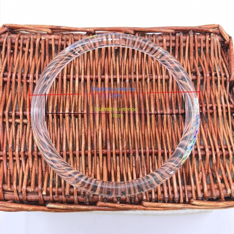 Mâner acrilic cu inel circular în formă D și mâner semicircular pentru geantă, accesoriu DIY, impermeabil, stil proaspăt și dulce