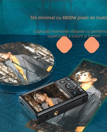 Cameră foto 4K portabilă, multifuncțională, C1 pentru studenți – stocare TF, ecran LCD 2.8 inchi, filtru și fotografiere în rafală