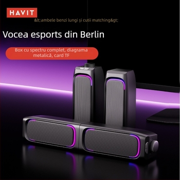 Hawthorne Bluetooth RGB sistem de boxe pentru desktop, stereo cu 2 difuzoare, 5W, alimentare USB, 20Hz-20kHz, SNR ≥75dB