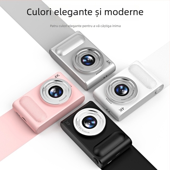 Aparat foto digital pentru copii cu senzor CMOS, 8 MP, zoom optic 8x, suport RAW, stabilizare optică a imaginii.