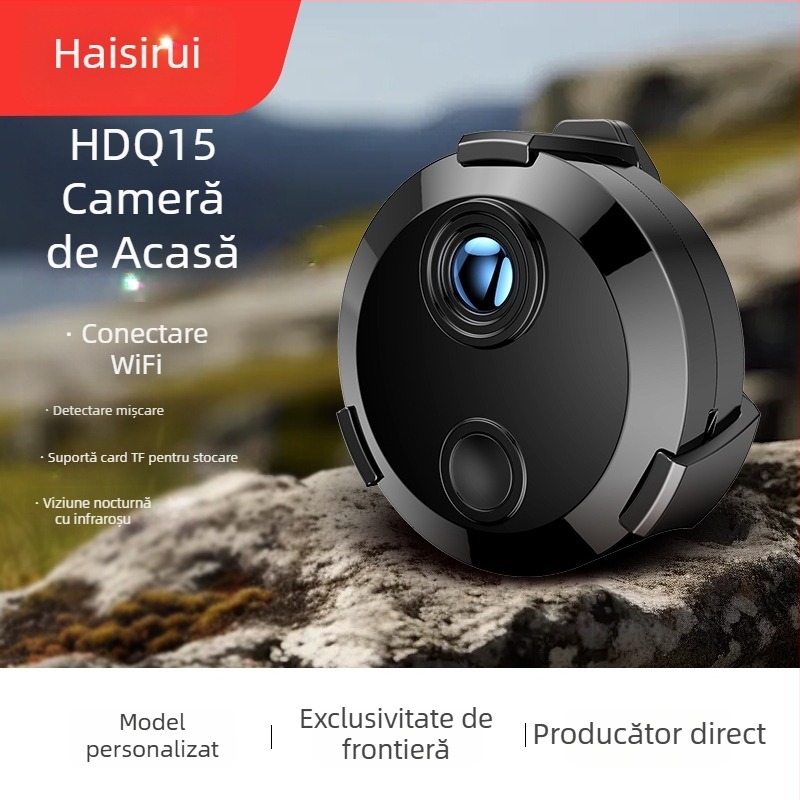HDQ15 Cameră cu 1080p, Wi‑Fi, Viziune nocturnă cu infraroșu, Durata bateriei 180 de minute