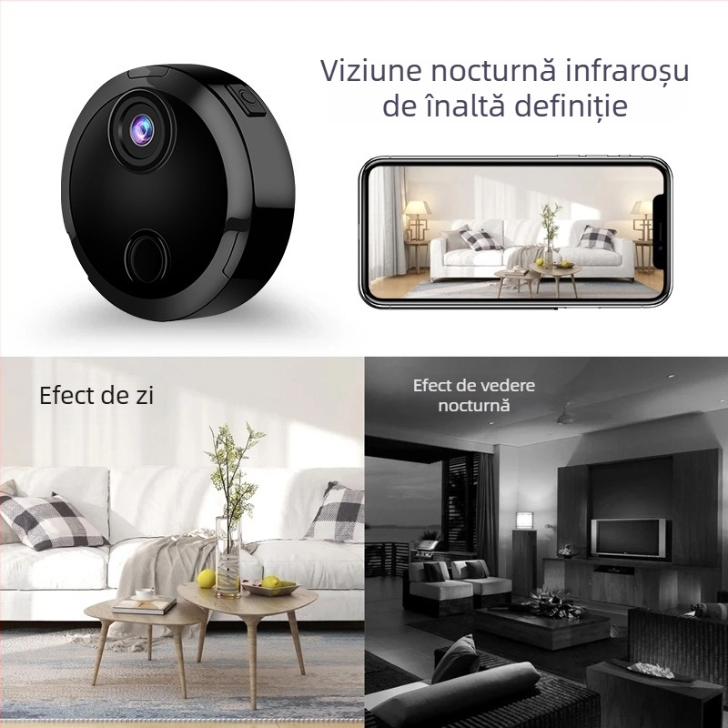 HDQ15 Cameră cu 1080p, Wi‑Fi, Viziune nocturnă cu infraroșu, Durata bateriei 180 de minute