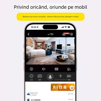 Cameră de supraveghere wireless cu vedere de noapte și Wi-Fi, rezoluție 2304x1296P, senzor 3CMOS, ecran LCD 1.5-inch