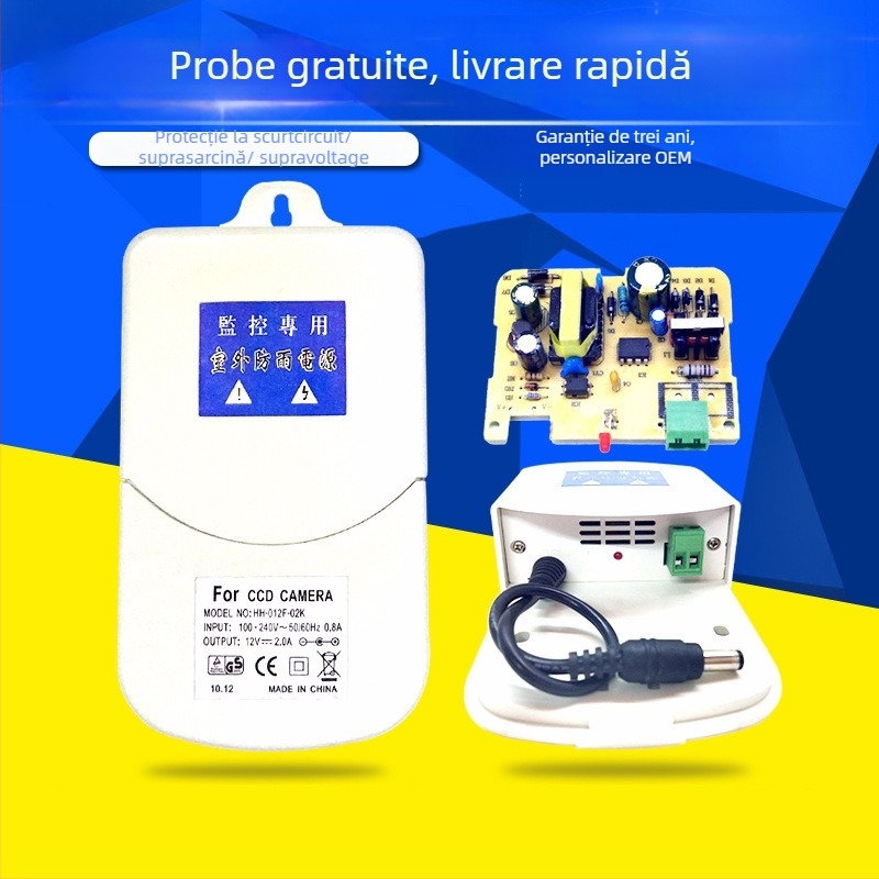 Bright Generator Sursă de Alimentare pentru Camerelor de Supraveghere 12V 2A, Rezistentă la intemperii, adaptor de comutare, suportă distribuția pe o singură unitate