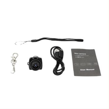 Mini cameră pentru înregistrare video și fotografii, model Y2000, stocare pe card TF, senzor până la 1 MP, caroserie din plastic, autonomie baterie 3-5 ore