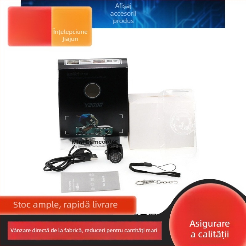 Cameră de Acțiune Y2000 pentru Video și Fotografii, 30W pixeli, Stocare pe card, Carcasă ABS, Durată baterie 40 de minute