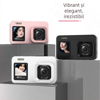 Cameră digitală 4K cu senzor CMOS de 64 MP, zoom optic 18x, ecran LCD de 2,8 inchi, microfon mono