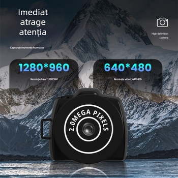 Y2000 Cameră de acțiune pentru copii, ecran LCD 2.0'', 640x480, TF Card, autonomie 3 ore, video și fotografii