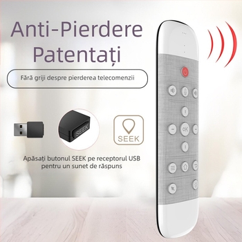 Air Mouse Q40, mouse fără fir 2.4G cu control vocal, tastatură cu ambele fețe, touchpad infraroșu, telecomandă iluminată