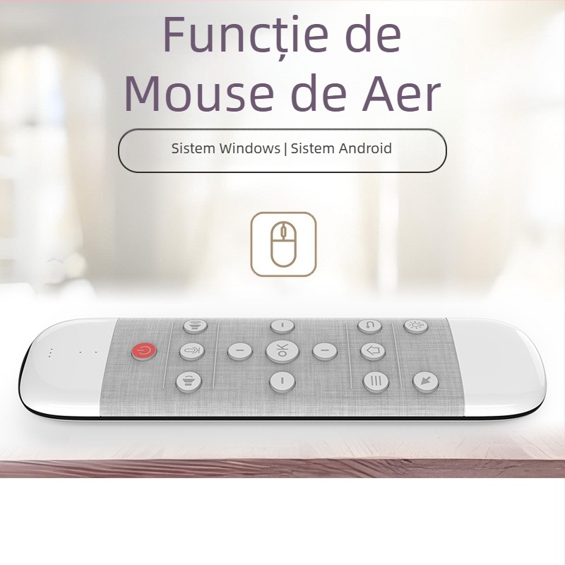 Air Mouse Q40, mouse fără fir 2.4G cu control vocal, tastatură cu ambele fețe, touchpad infraroșu, telecomandă iluminată