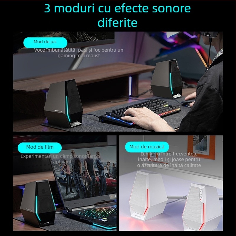 Edifier G1500 Difuzoare Bluetooth pentru desktop PC (2 canale stereo, Bluetooth 5.3, 2 difuzoare)