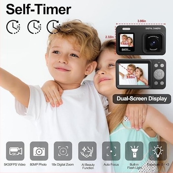 Cameră digitală cu senzor CMOS, 13 MP, zoom optic 18x, rezoluție 4096×2304, obiectiv periscop