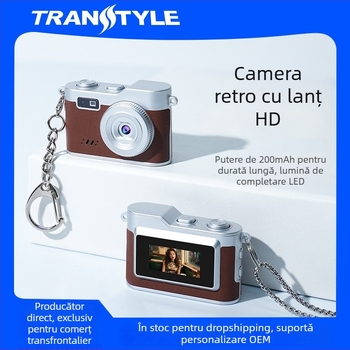 Cameră foto digitală mini retro, înregistrare video și fotografie 1080P, ecran LCD 0,96 inch, model D109J, suport MicroSD până la 32GB, carcasă ABS