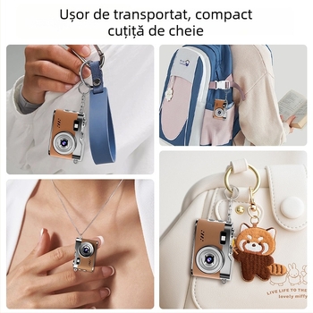 Cameră foto digitală mini retro, înregistrare video și fotografie 1080P, ecran LCD 0,96 inch, model D109J, suport MicroSD până la 32GB, carcasă ABS