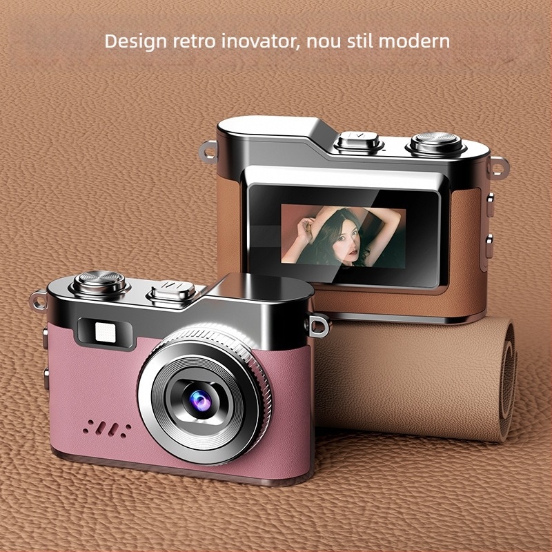 Cameră foto digitală mini retro, înregistrare video și fotografie 1080P, ecran LCD 0,96 inch, model D109J, suport MicroSD până la 32GB, carcasă ABS