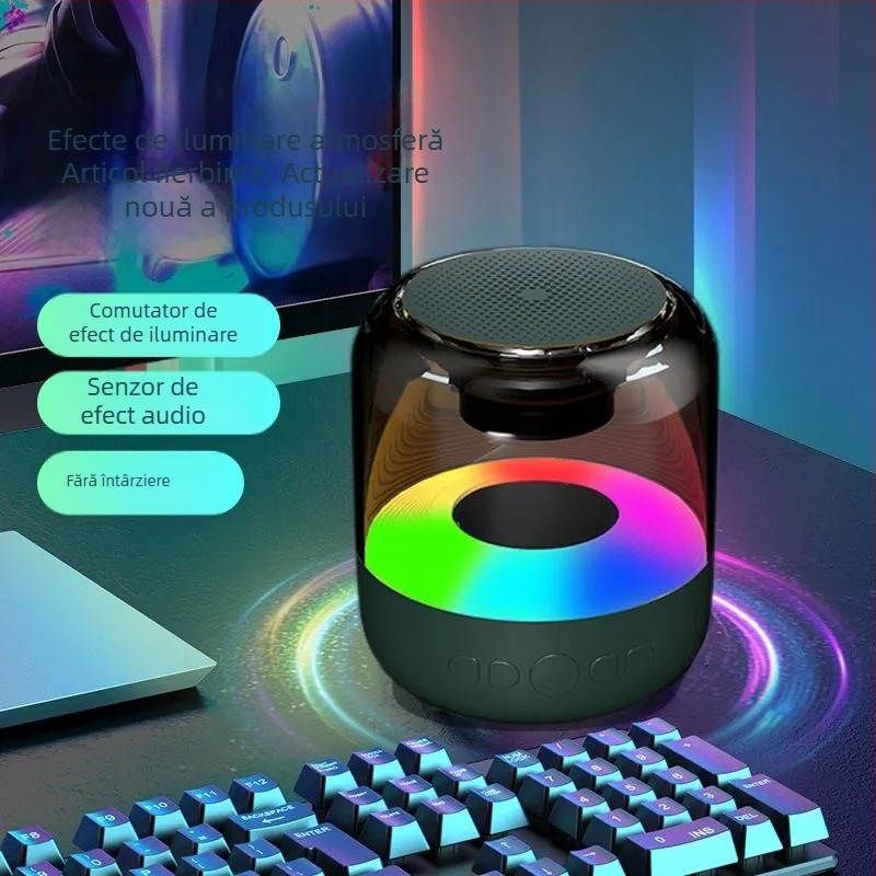 Boxă Bluetooth wireless cu horn de 3 inch și diafragmă; 5W ieșire; Bluetooth 5.3; răspuns în frecvență 100 Hz-20 kHz; rază 10 m.