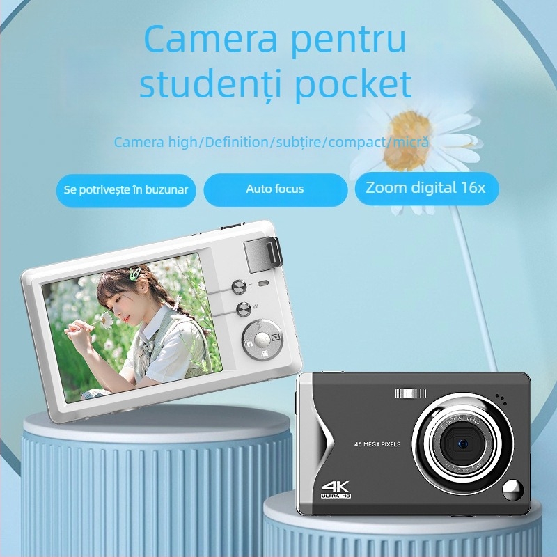 CDFA cameră digitală de nivel de intrare cu senzor CMOS 48 MP, zoom optic 16x, obiectiv tip periscop, control manual complet, ecran HD