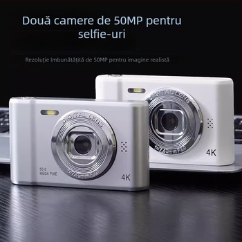 Cameră CCD pentru studenți Q2, 48 MP, zoom optic 8x, zoom digital 8x, rezoluție maximă 3072×2040, ecran LCD de 2,5 inch