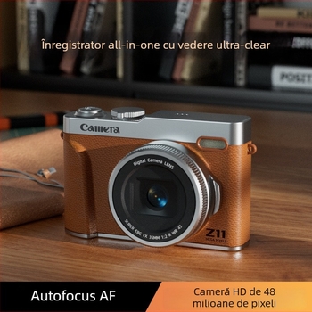 Camera digitală pentru copii, entry-level, cu obiectiv dual și mod selfie, 48 MP CMOS 1/2,3 inch, zoom optic 16x, ecran LCD de 2,4 inch, USB 3.0