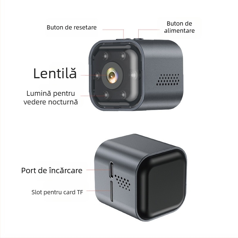 AS03 Cameră wireless pentru monitorizarea bebelușilor și a animalelor de companie – 1080p HD, Standby automat, Baterie 300 min, Stocare TF Card, Înregistrare video și fotografii