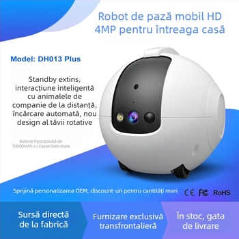 Cameră de supraveghere pentru animale cu Wi-Fi, 4MP 2560x1440, obiectiv 4mm, cameră tip dome pentru interior, PTZ 340°/68,5°