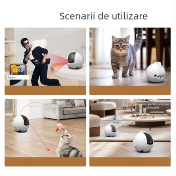 Cameră de supraveghere pentru animale cu Wi-Fi, 4MP 2560x1440, obiectiv 4mm, cameră tip dome pentru interior, PTZ 340°/68,5°