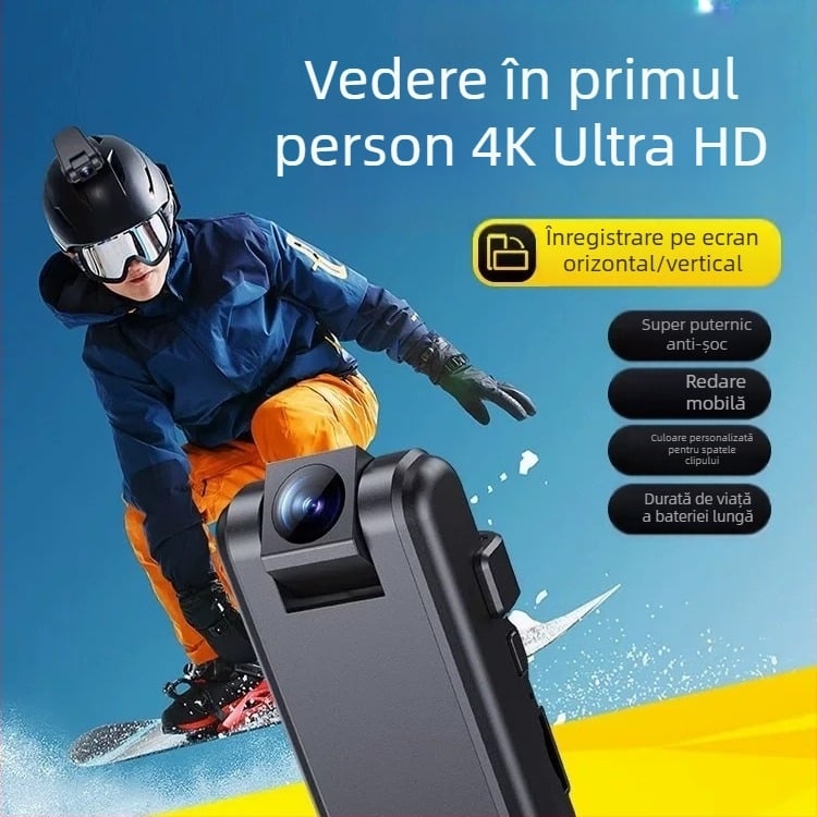 M27 Recorder vlog cu cameră spate clip-on, 4K, autonomie baterie 5 ore, lansat în 2023