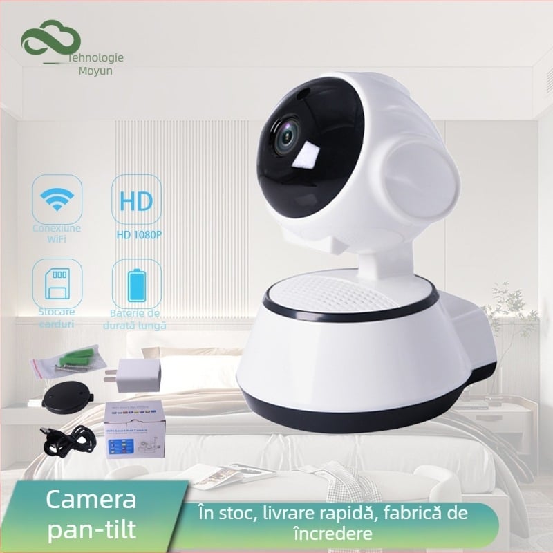 Cameră PTZ WiFi inteligentă cu rotație 360°, vizionare nocturnă, 1280x960, notificare de alarmă, interior