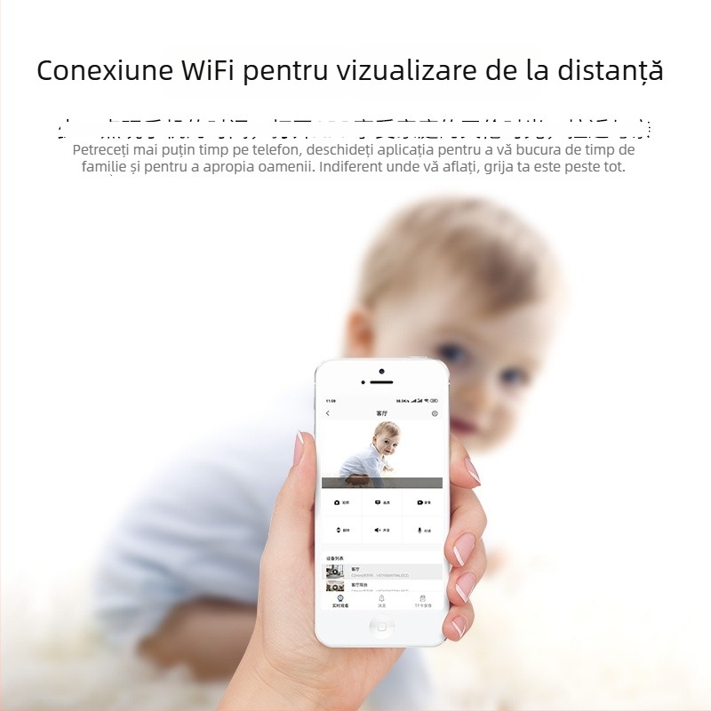 Cameră IP pentru monitorizarea animalelor de companie, 1080P HD viziune nocturnă, obiectiv 10 mm, utilizare interior/exterior, distanță IR 10 m