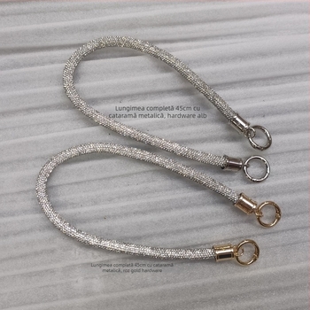 Lanț de telefon din diamant Hiro Mori, cu mâner detașabil din tub cilindric, accesoriu monocrom pentru reducerea încărcării