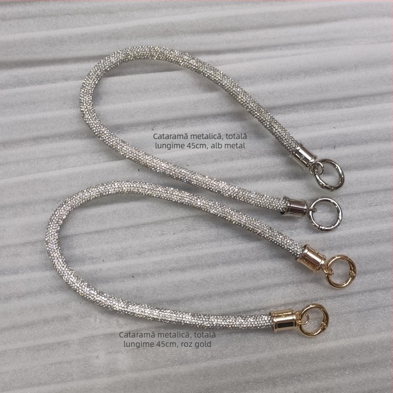 Lanț de telefon din diamant Hiro Mori, cu mâner detașabil din tub cilindric, accesoriu monocrom pentru reducerea încărcării