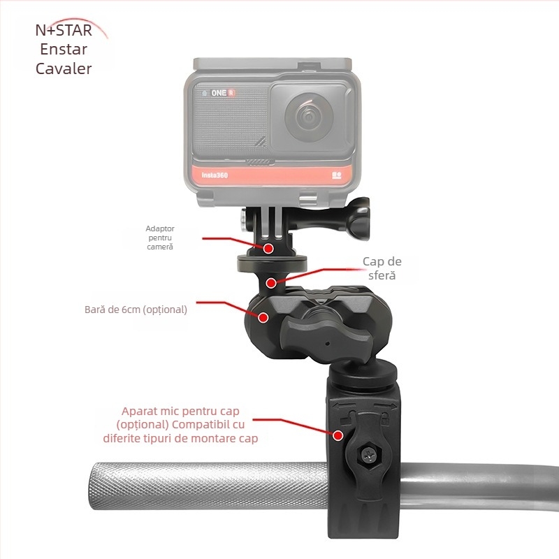 Montură universală GoPro pentru motocicletă — N-STAR NPHA-CS (Brand: N-STAR; Model: NPHA-CS; Compatibil universal)