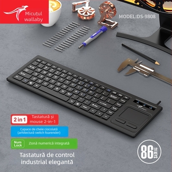 Set tastatură și mouse — tastatură ultra-subțire, 88–98 taste, conectare prin cablu, rezistent la apă, corp din plastic