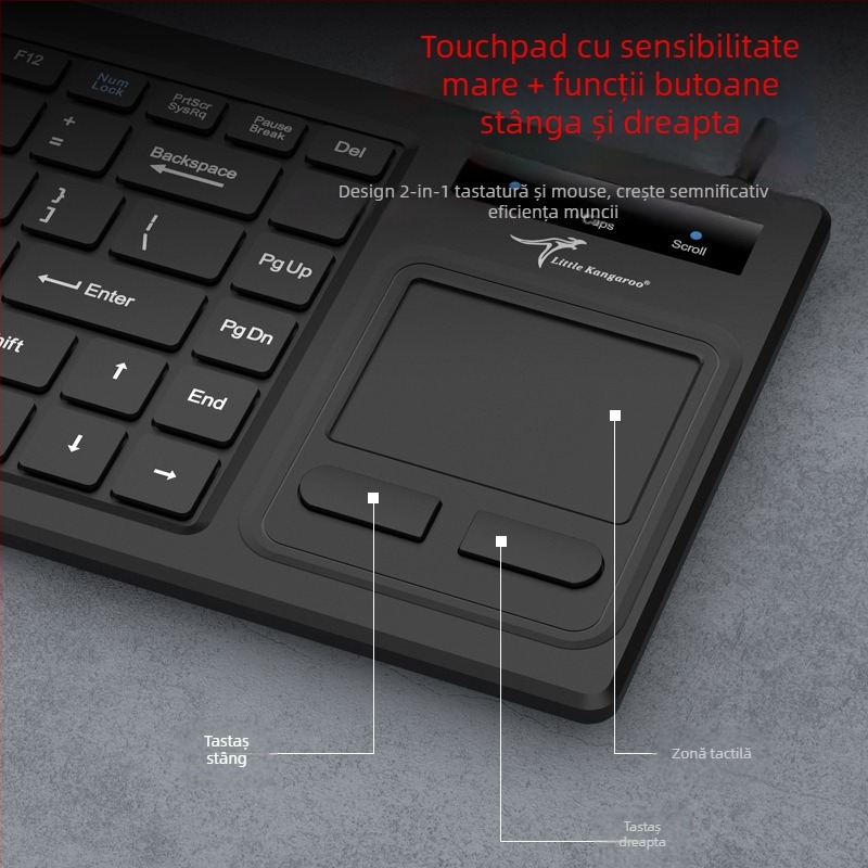 Set tastatură și mouse — tastatură ultra-subțire, 88–98 taste, conectare prin cablu, rezistent la apă, corp din plastic