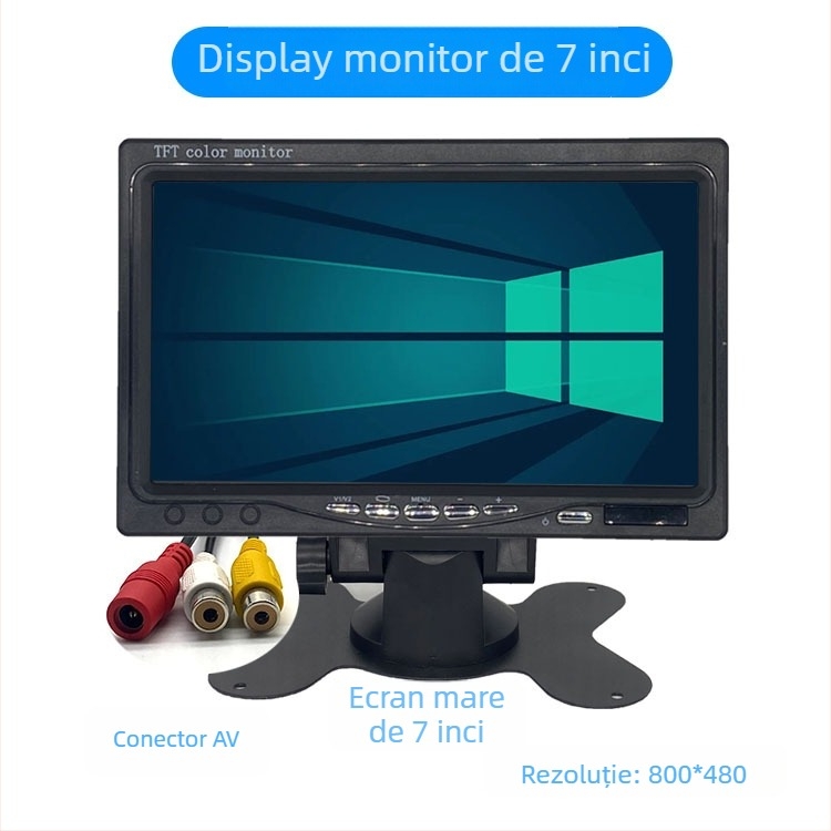 Display LCD auto 7003, ecran LED, rezoluție 800x480/1024x600, compatibilitate generală cu sistemele N/P, intrare analogică