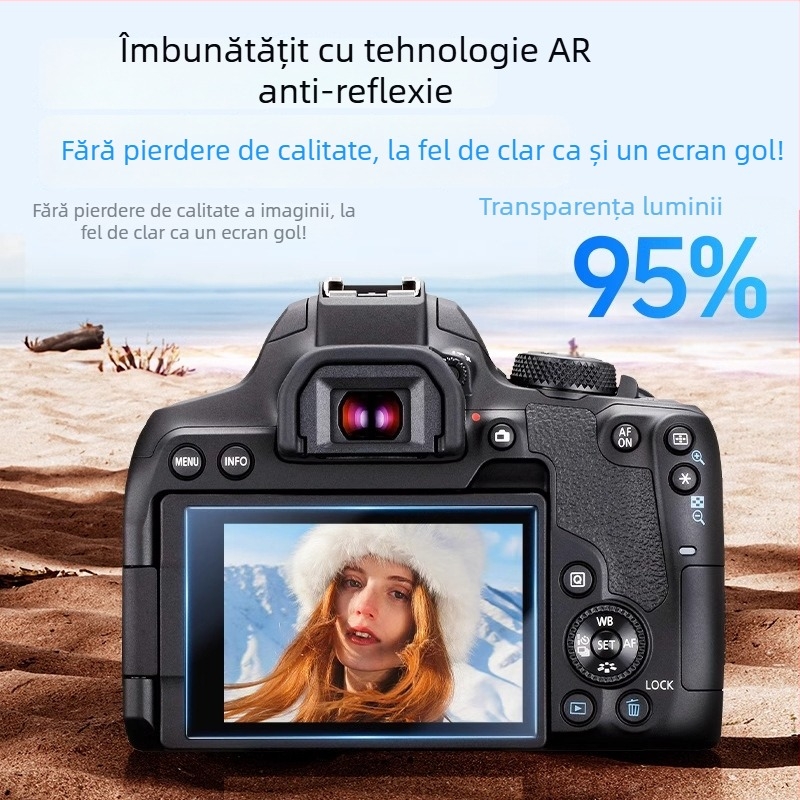 Folie de protecție a ecranului Canon R50 - Material PET, Acoperire AR, Claritate înaltă
