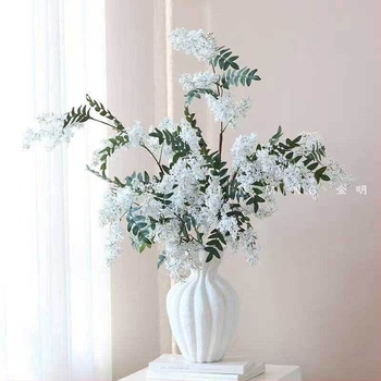 Aranjament din flori de mătase Jin Ming – flori de mătase, pentru nuntă, utilizare în exterior, recuzită pentru fotografii și decor de casă