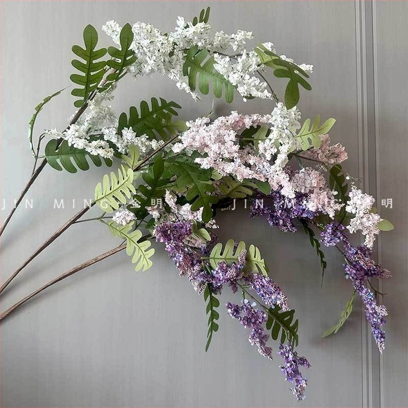 Aranjament din flori de mătase Jin Ming – flori de mătase, pentru nuntă, utilizare în exterior, recuzită pentru fotografii și decor de casă