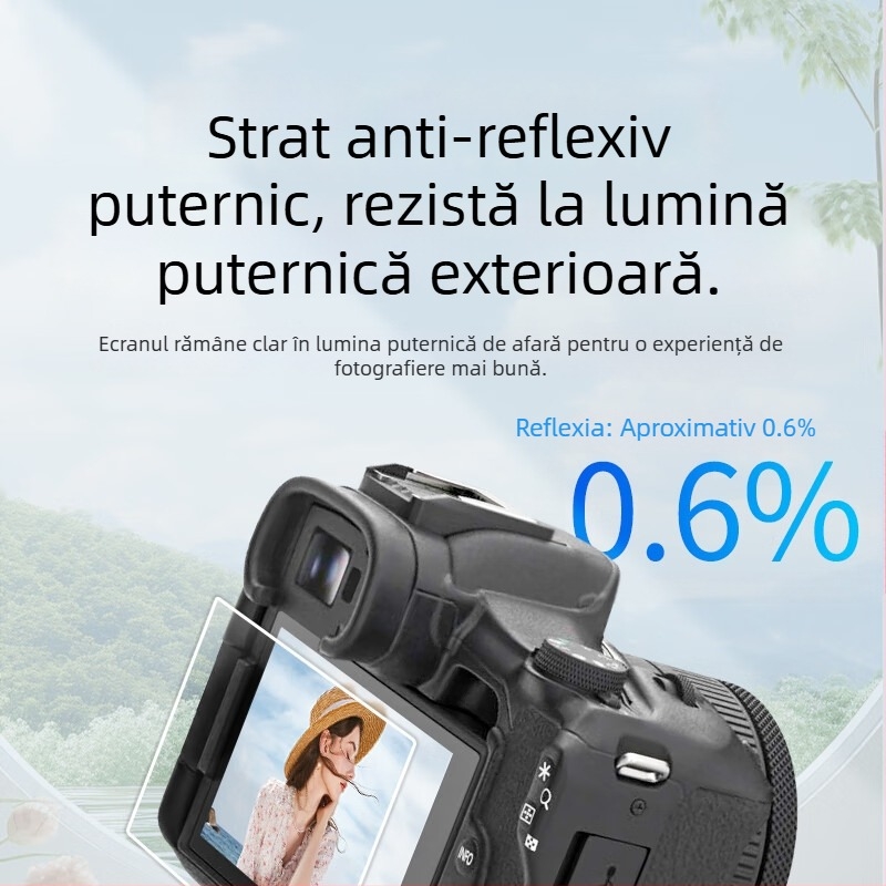 Protecție ecran Canon EOS R50/R6 - PET AR anti-reflectiv, laminare multistrat, Yisi
