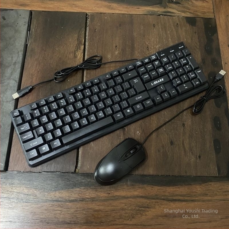 Set tastatură și mouse cablat, interfețe USB, senzor optic 1000dpi