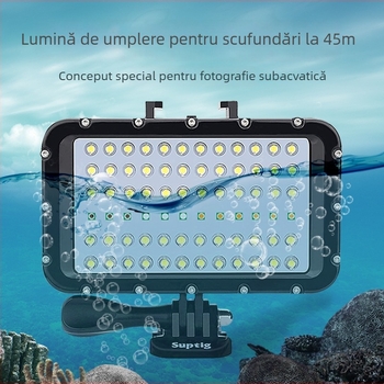 Suptig Lampa LED Subacvatică pentru GoPro, impermeabilă, cu iluminare de completare în 5 moduri