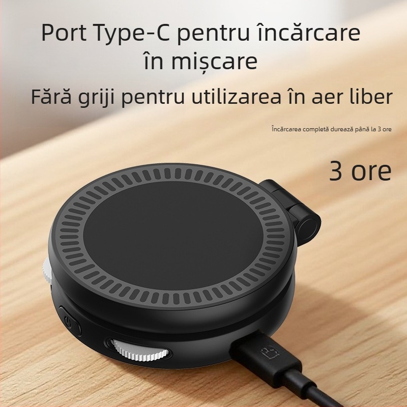 Lumină LED magnetică, pliabilă, pentru streaming în aer liber, cu suport pentru telefon, temperatură de culoare reglabilă 2500–9900K, 2W, 5V, baterie încorporată, portabil