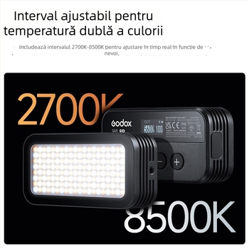 Shenniu WL8P LED Lumină de fill pentru fotografie profesională, IP68 rezistent la apă, baterie încorporată, 10W