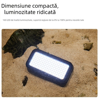 Shenniu WL8P LED Lumină de fill pentru fotografie profesională, IP68 rezistent la apă, baterie încorporată, 10W
