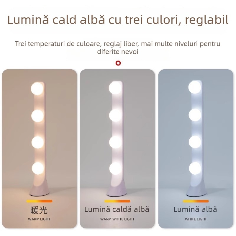 Lumina LED pentru streaming live - panou LED de birou cu aranjament pe mai multe rânduri, 24W, trei niveluri de temperatură a iluminării