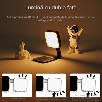 Lumină LED de umplere pentru telefon cu atașament magnetic (MagSafe) – VLOGLITE M38, trei temperaturi de culoare, utilizare manuală, potrivit pentru live streaming și selfie
