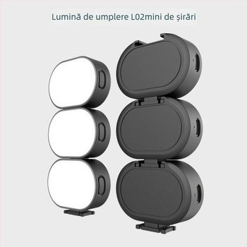 Lumină LED de fill pentru live video și fotografie, sub 10W, trei temperaturi de culoare, utilizare pe birou
