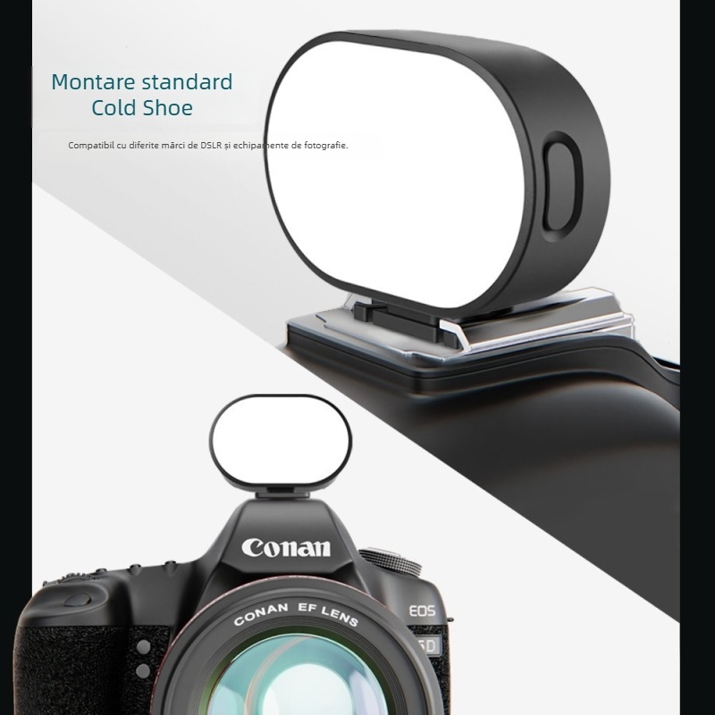 Lumină LED de fill pentru live video și fotografie, sub 10W, trei temperaturi de culoare, utilizare pe birou