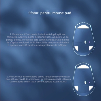 Știker pentru picioarele mouse-ului Logitech M720 — Ice Edition, Arc Edge, Esports Alunecare lină, Execuție rafinată