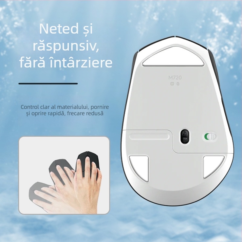 Știker pentru picioarele mouse-ului Logitech M720 — Ice Edition, Arc Edge, Esports Alunecare lină, Execuție rafinată